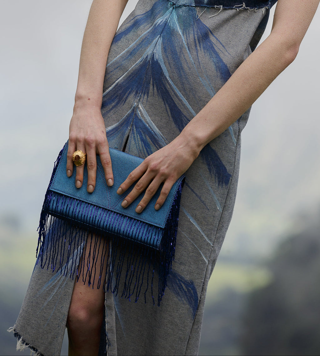 WILD DENIM CLUTCH - HANDBAG ( Limited Piece )