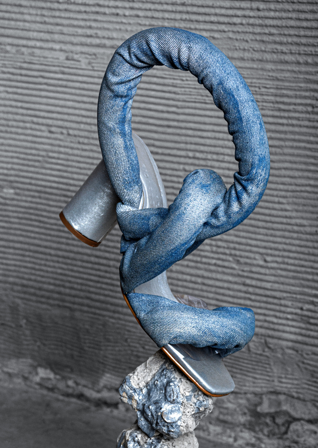 SANDALIA DENIM CURVE BISOU & RICARDO CASTRO