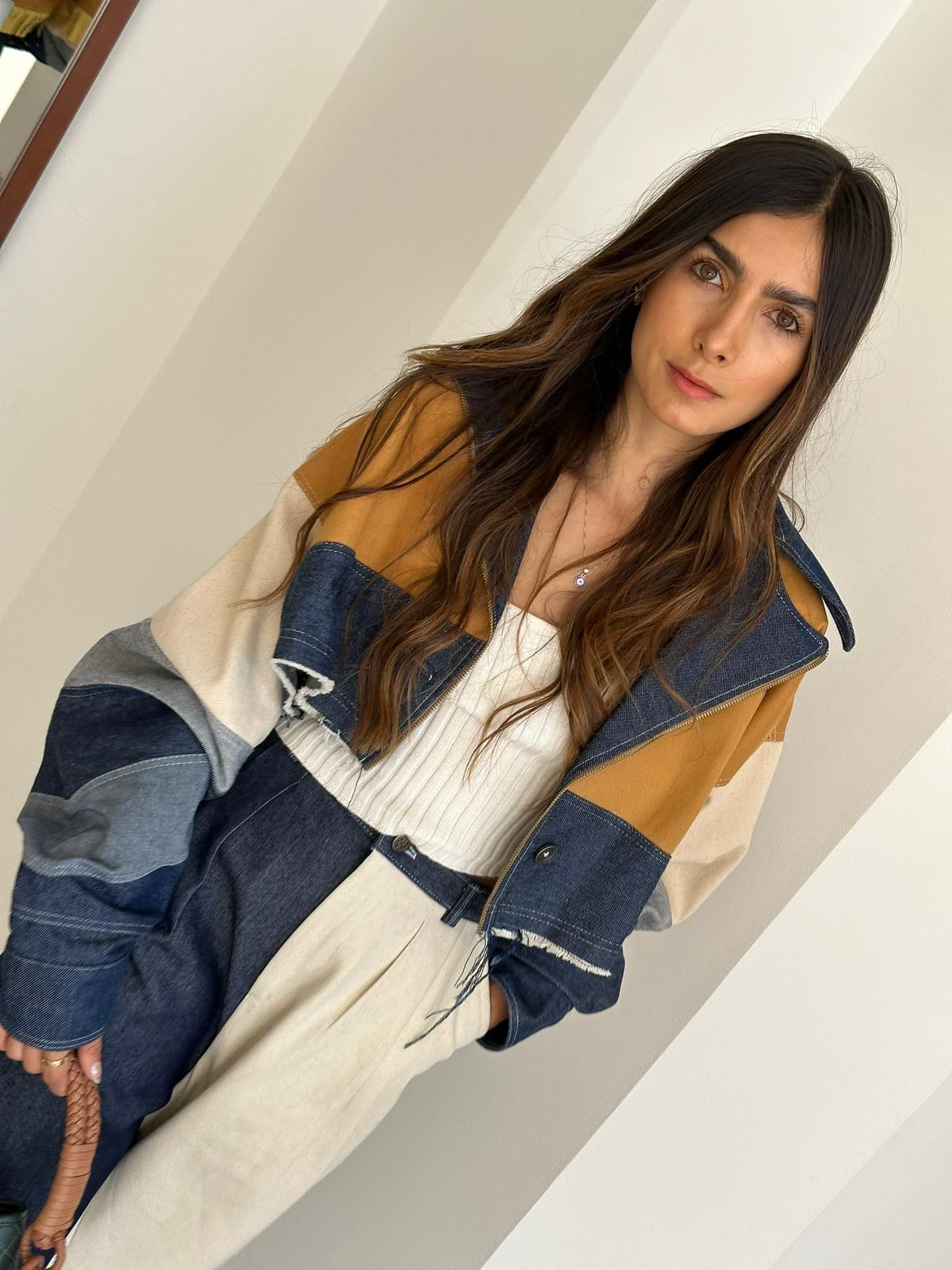 DENIM JACKET MIX TERRA CROP TOP